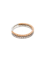 10K Rose & White Gold 0.30cttw Diamond Band, size 6.5