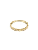 10K Yellow Gold 0.06cttw Round Cut Diamond Ring, size 6.5