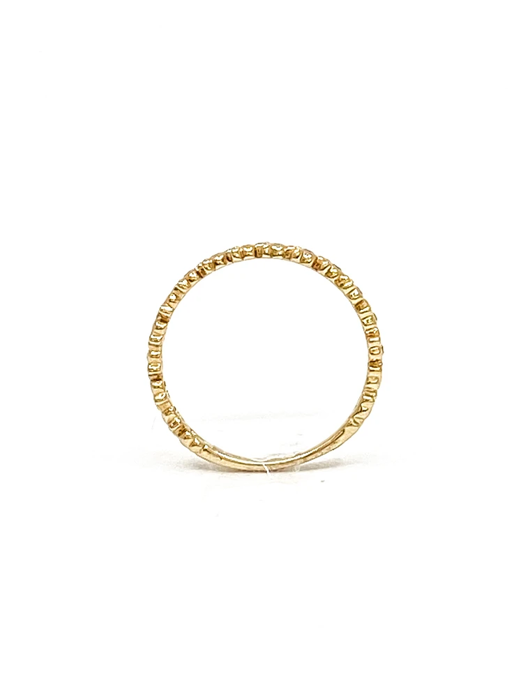 10K Yellow Gold 0.06cttw Round Cut Diamond Ring, size 6.5