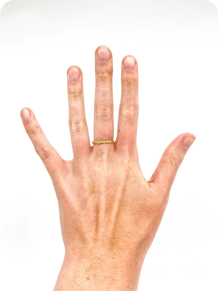 10K Yellow Gold 0.06cttw Round Cut Diamond Ring, size 6.5