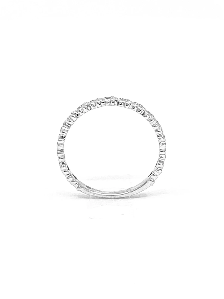 10K White Gold 0.065cttw Diamond Paw Print Ring, size 6.5