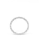 10K White Gold 0.065cttw Diamond Paw Print Ring, size 6.5