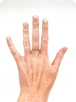 10K Yellow Gold 0.03cttw Diamond Heart Ring, size 6.5
