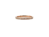 10K Rose Gold 0.15cttw Round Cut Diamond Ring
