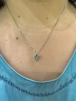 Rose Gold and Silver Diamond Necklace