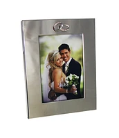 5X7" Silver Plated Frame with Double Ring Icon