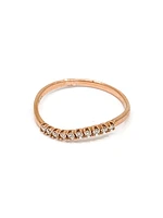 10K Rose Gold 0.10cttw Round Cut Diamond Ring, size 6