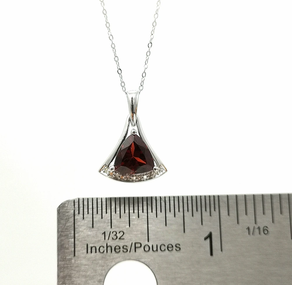 Garnet and Diamond Necklace