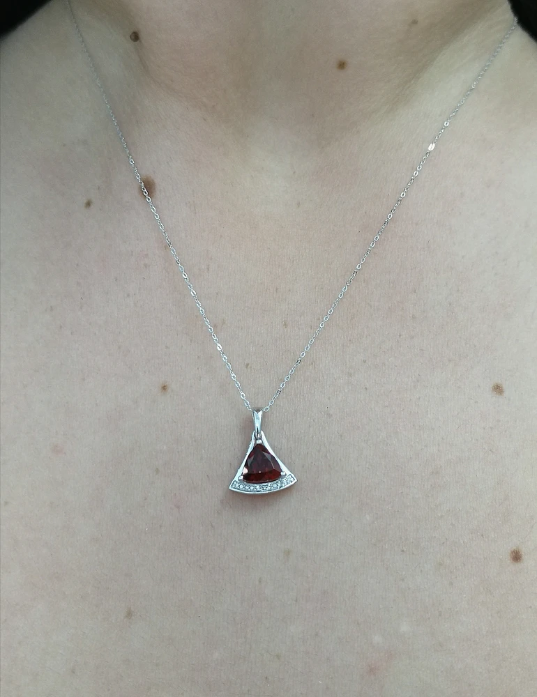 Garnet and Diamond Necklace