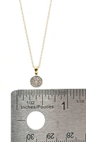 10K White & Yellow Gold 0.10cttw Diamond Pendant, 18"