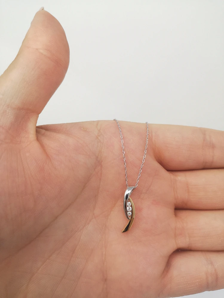 Two-Tone Diamond Pendant
