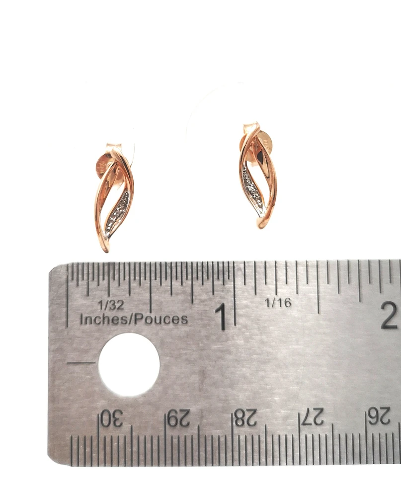 Rose Gold Diamond Earrings
