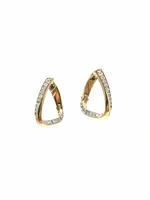 10K Yellow Gold 0.18cttw Diamond Earrings