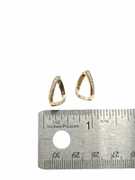 10K Yellow Gold 0.18cttw Diamond Earrings