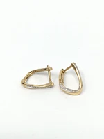 10K Yellow Gold 0.18cttw Diamond Earrings