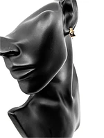 10K Yellow Gold 2.0cttw Smokey Quartz and 0.01cttw Diamond Dangle / Drop Earrings