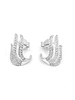 14K White Gold 0.36cttw Diamond Earrings