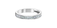 14K White Gold 0.65cttw Baguette Diamond Ring/Band, Size 6.5