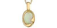 10K Yellow Gold Genuine Opal Pendant