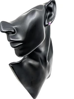 10K Yellow Gold 1.00cttw Genuine Amethyst & 0.025cttw Diamond Earrings