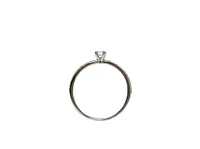 10K White Gold 0.30cttw Canadian Diamond Engagement Ring, size 6.5