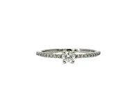 10K White Gold 0.30cttw Canadian Diamond Engagement Ring, size 6.5