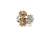 14K Tri Tone Gold 0.30cttw Diamond Ring, size 5.5