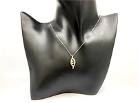 10K White & Yellow Gold 0.02cttw Diamond Pulse Pendant, 18"