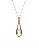 10K White & Yellow Gold 0.10cttw Canadian Diamond Necklace, 18"