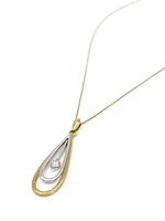 10K White & Yellow Gold 0.10cttw Canadian Diamond Necklace, 18"