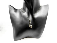 10K White & Yellow Gold 0.10cttw Canadian Diamond Necklace, 18"