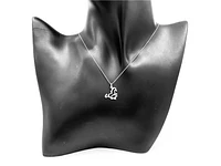 Sterling Silver 0.02cttw Canadian Diamond Horse Pendant, 18"