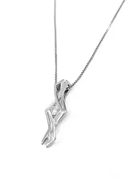 Sterling Silver 0.15cttw Canadian Diamond Pendant, 18"