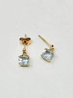 AQUAMARINE AND DIAMOND EARRINGS