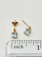 AQUAMARINE AND DIAMOND EARRINGS