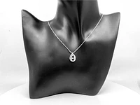 Sterling Silver 0.065cttw Canadian Diamond Necklace, 18"