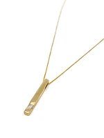 10K Yellow Gold 0.072cttw Diamond Pendant, 18"