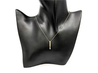 10K Yellow Gold 0.072cttw Diamond Pendant, 18"