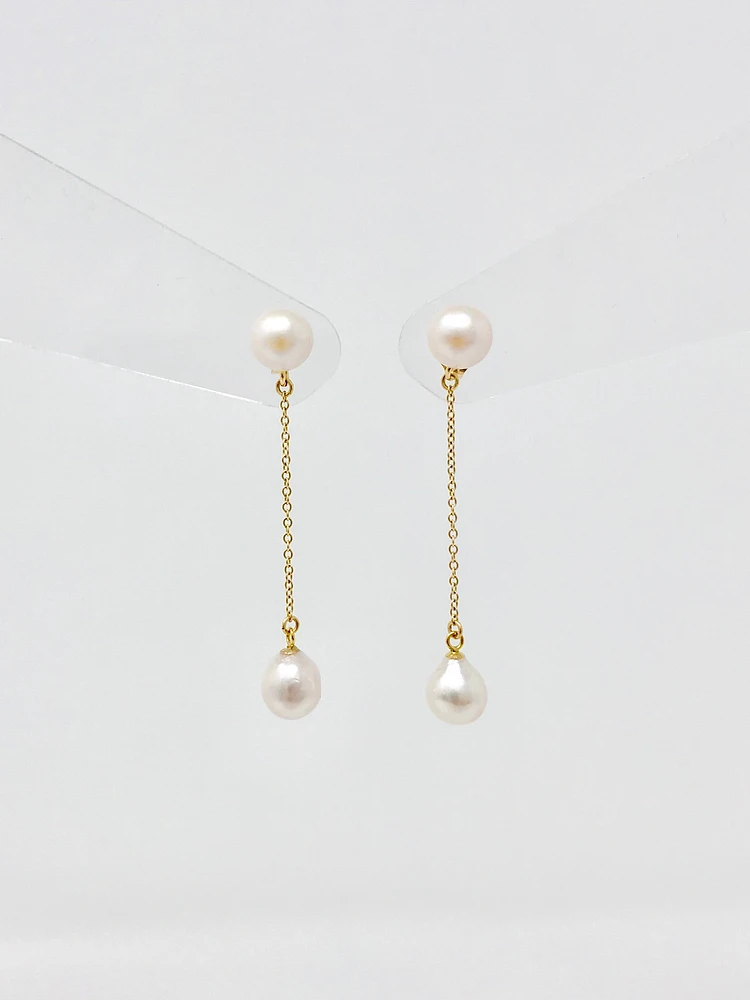 Cultured Pearl Dangle Earrings