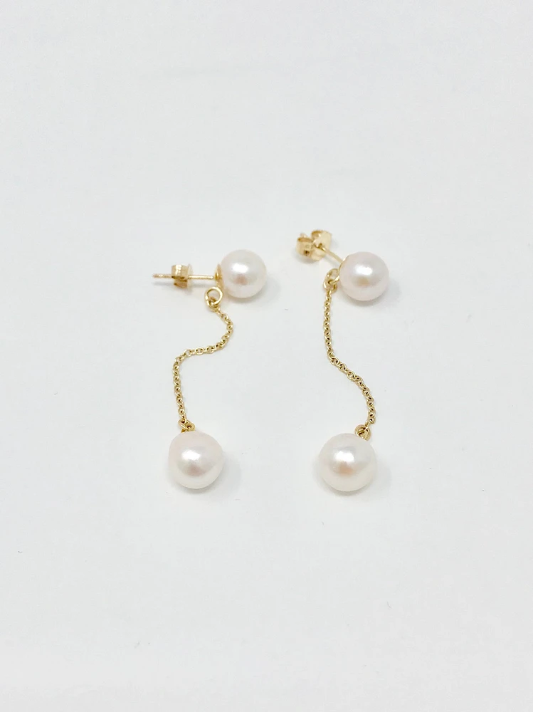 Cultured Pearl Dangle Earrings