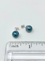 Cultured Black Pearl Stud Earrings