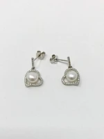 PEARL AND DIAMOND EARRINGS