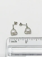 PEARL AND DIAMOND EARRINGS