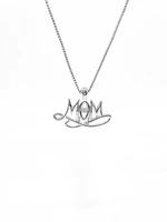 Sterling Silver 0.024cttw Canadian Diamond "Mom" Pendant, 18"