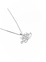 Sterling Silver 0.024cttw Canadian Diamond "Mom" Pendant, 18"