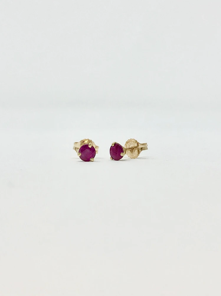 Ruby Stud Earrings