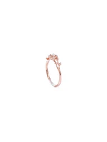 10K Rose Gold 0.25cttw Canadian Diamond Ring, size 6.5