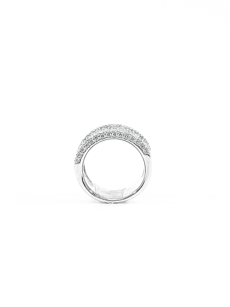 10K White Gold 2.00cttw Diamond Pavé Ring-Size 6.5