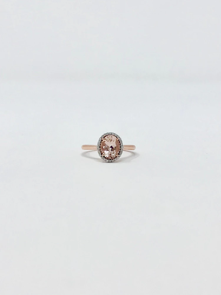 Morganite and Diamond Ring