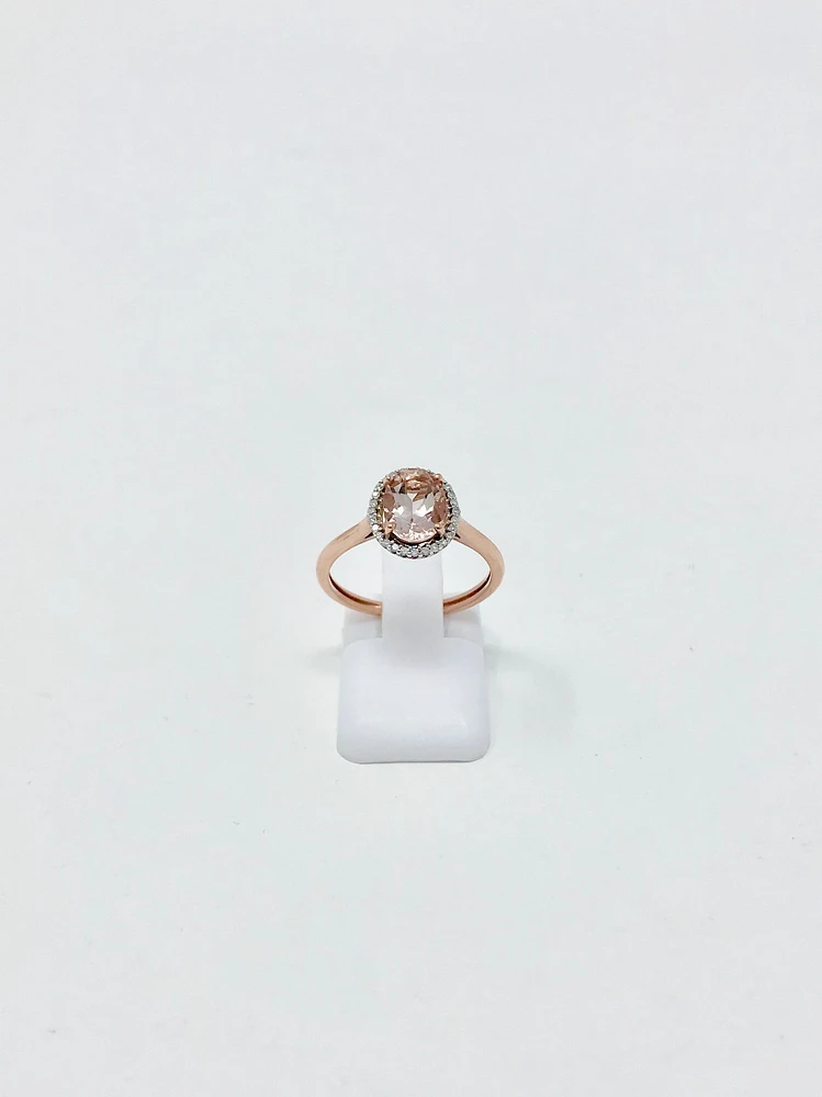 Morganite and Diamond Ring
